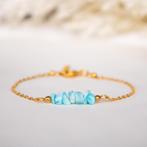 Armband met larimar, Sieraden, Tassen en Uiterlijk, Armbanden, Blauw, Nieuw, Ophalen of Verzenden, Met edelsteen