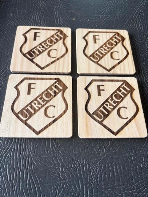 FC Utrecht onderzetters - eigen ontwerp, Huis en Inrichting, Woonaccessoires | Onderzetters, Nieuw, Glas of Kopje, Ophalen of Verzenden