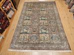 Vintage handgeknoopt oosters tapijt kashmir zijde 287x185, Huis en Inrichting, Stoffering | Tapijten en Kleden, Info@SlatsAntiek.nl