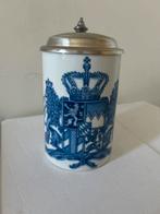Vintage  bierpul Bayern met tinnen deksel, Antiek en Kunst, Ophalen of Verzenden