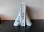 Vintage postmoderne Carrara marmeren boekensteunen 80s, Ophalen of Verzenden, Gebruikt