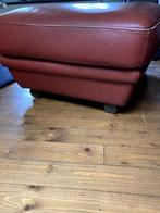 Poef lederen, Ophalen, Gebruikt, 50 tot 75 cm, Leer