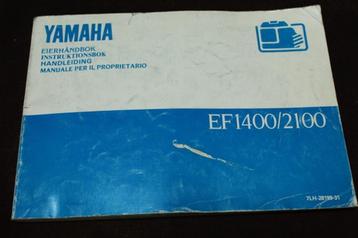 Yamaha EF1400 EF2100 1990 generator handleiding beschikbaar voor biedingen
