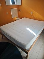 Mooi bed 160x200cm hout/minimalistisch design incl. matras, Huis en Inrichting, Ophalen, Tweepersoons, Zo goed als nieuw, Minimalistisch