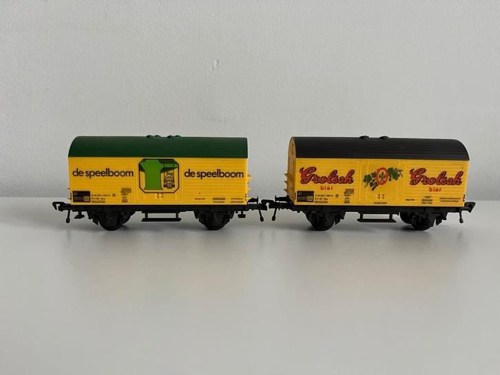 Fleischmann H0 wagons ‘de speelboom’ en ‘Grolsch Bier’, Hobby en Vrije tijd, Modeltreinen | H0, Zo goed als nieuw, Wagon, Gelijkstroom