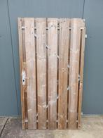 Poortdeur met stalen frame en verduurzaamd hout, Tuin en Terras, Tuinpoorten, Ophalen, Gebruikt, Draaipoort, 150 tot 200 cm