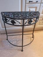 Haltafel ijzer bijzettafel, Huis en Inrichting, Tafels | Bijzettafels, Ophalen, Minder dan 55 cm, Metaal of Aluminium, Rond