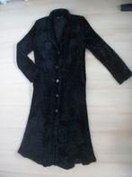 Lange Blazer Enkel Jas - Zwart Fluweel - Ornavit - 38 - zgan, Kleding | Dames, Maat 38/40 (M), Ornavit, Zwart, Ophalen of Verzenden