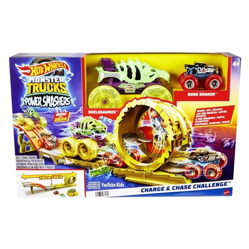 hot wheels monster truck power smashers charge and chase cha, Kinderen en Baby's, Speelgoed | Speelgoedvoertuigen, Nieuw, Verzenden