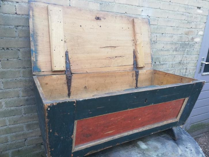 Kist. Antieke boerenkist. 90/43/38 cm. Prachtige patina., Huis en Inrichting, Woonaccessoires | Kisten, Gebruikt, Minder dan 50 cm