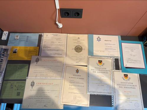 Documenten, oorlog, wo1/wo2, militair, leger, certificaten, Verzamelen, Militaria | Algemeen, Landmacht, Nederland, Ophalen of Verzenden
