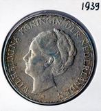 2½ Gulden - Wilhelmina 1939, Zilver, Ophalen of Verzenden, Koningin Wilhelmina, Losse munt