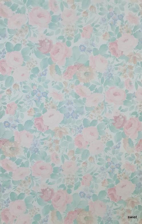 13200 Vintage zoet brocante bloemetjes behang behangpapier, Huis en Inrichting, Stoffering | Behang, Verzenden