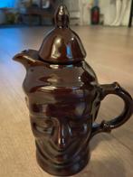 Vintage theepot koffiepot man met hoed, Antiek en Kunst, Ophalen of Verzenden