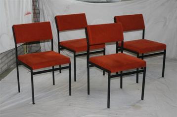 4 Oude '60 Japanse Serie Cees Braakman SM07 Pastoe Stoelen