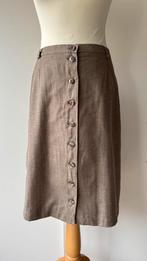 Vintage midi rok - Taupe - Maat 38 - Minimalistische stijl, Maat 38/40 (M), Bruin, Geen idee, Vintage