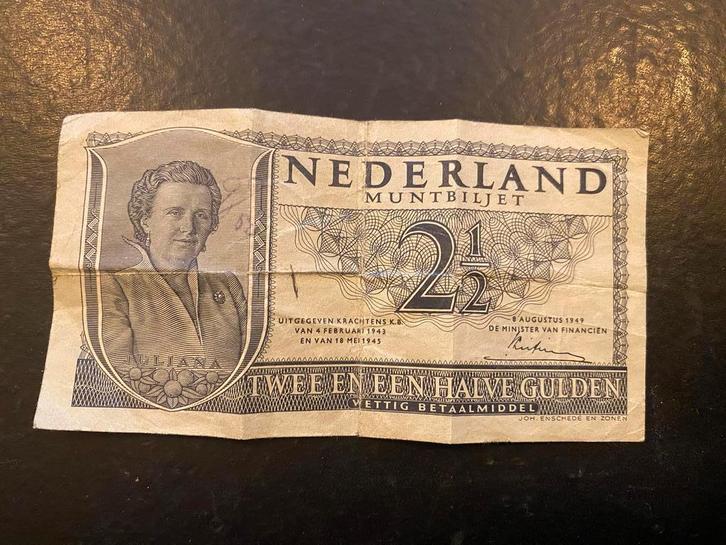 Rijksdaalder 2,5 Gulden Papiergeld, Postzegels en Munten, Bankbiljetten | Nederland, Los biljet, 2½ gulden, Ophalen