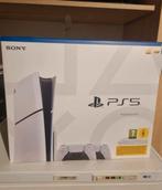 Playstation 5 slim disk editie 1TB | 2 controllers, Spelcomputers en Games, Spelcomputers | Sony PlayStation 5, Ophalen of Verzenden