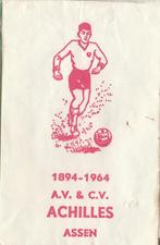 voetbal - AV & CV Achilles Assen 1964, Verzamelen, Suikerzakjes, Ophalen of Verzenden