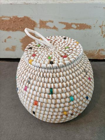 Handgemaakte | Mand met Deksel | Ibiza stijl | Opbergen  beschikbaar voor biedingen