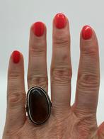 V894 Prachtige zilveren barnsteen ring maat 20, Sieraden, Tassen en Uiterlijk, Ringen, 19 tot 20, Ophalen of Verzenden, X, Met edelsteen