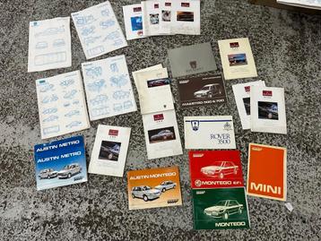 Partij folders Austin, Rover, Mini, MG beschikbaar voor biedingen