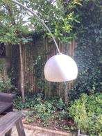 Booglamp met marmeren voet en kunsstof kap, Ophalen, Gebruikt, Vintage, Metaal