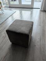 Bruin-grijze hocker, Huis en Inrichting, Ophalen, Vierkant, 75 tot 100 cm, Zo goed als nieuw