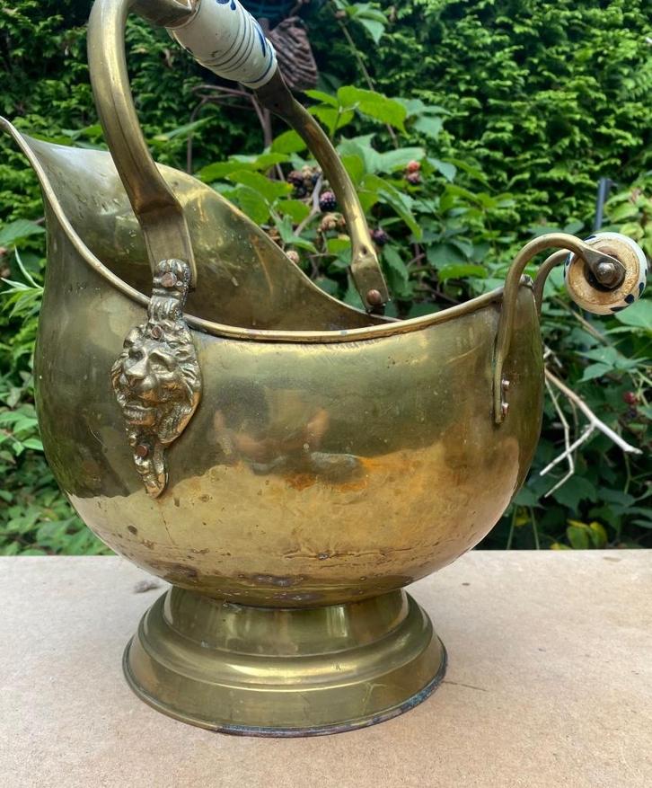 Vintage koperen helmkolenkit, Antiek en Kunst, Antiek | Koper en Brons, Koper, Ophalen of Verzenden
