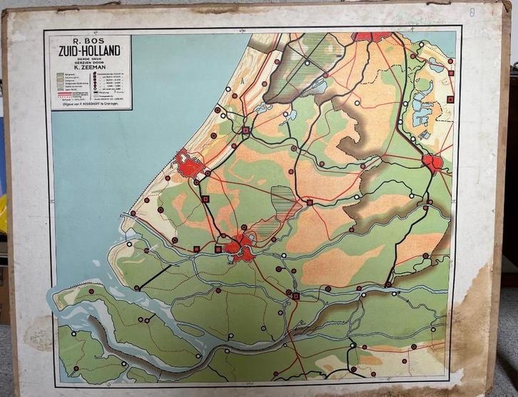 schoolplaten, Antiek en Kunst, Antiek | Schoolplaten, Aardrijkskunde, Ophalen