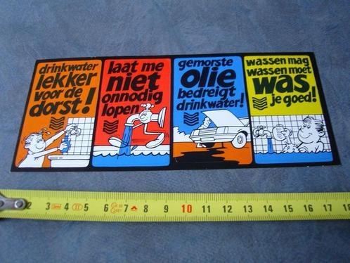 sticker set strip drinkwater wassen gemorste olie kraan, Verzamelen, Stickers, Zo goed als nieuw, Bedrijf of Vereniging, Ophalen