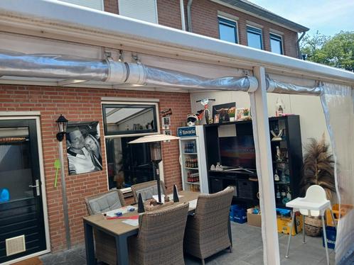 Overkapping aluminium met polycarbonaat platen 5m x 3,5, Tuin en Terras, Overkappingen, Zo goed als nieuw, Veranda, Ophalen of Verzenden