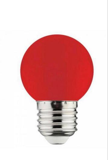 3x LED Lamp E27 - Rood Gekleurd - 1W beschikbaar voor biedingen