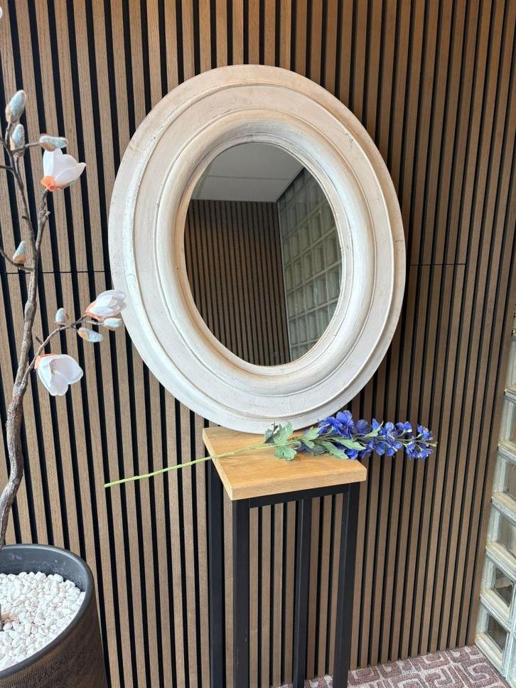 Spiegel, Huis en Inrichting, Woonaccessoires | Spiegels, Zo goed als nieuw, Minder dan 50 cm, Minder dan 100 cm, Ovaal, Ophalen of Verzenden