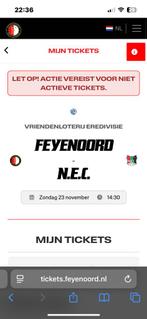 ticket feyenoord nec, Tickets en Kaartjes, Eén persoon, Overige soorten