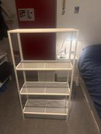 Witte metalen stellingkast, Huis en Inrichting, Kasten | Stellingkasten, Ophalen of Verzenden, Gebruikt