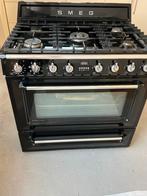 Smeg fornuis 90 cm, Ophalen, Gebruikt, Gas, Vrijstaand