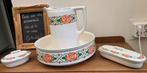 Vintage wastafelset met rozenmotief, Antiek en Kunst, Ophalen