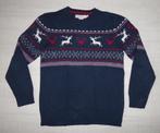 H&M gebreide kersttrui donkerblauw jongen maat 146 / 152, Gebruikt, Trui of Vest, H&M, Ophalen of Verzenden