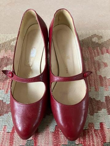 Wijnrode vintage pumps, maat 37,5, LARP, fourties fifties beschikbaar voor biedingen