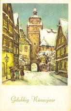 Ansichtkaart	Nieuwjaar	Kerk	in de sneeuw, Verzenden, 1940 tot 1960, Gelopen, Feest(dag)