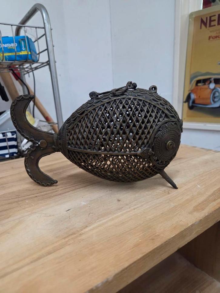 Vintage Indiaas Vis Sculptuur, Antiek en Kunst, Kunst | Niet-Westerse kunst, Ophalen of Verzenden
