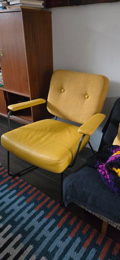 Design fauteil Bert Plantagie Kika leer, Huis en Inrichting, Fauteuils, Zo goed als nieuw, Leer, Ophalen