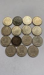 Zilveren kwartje 1941 Wilhelmina, Zilver, 25 cent, Ophalen of Verzenden, Koningin Wilhelmina