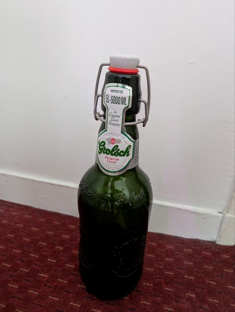 Grolsch 5 liter beugel fles, Ophalen, Zo goed als nieuw