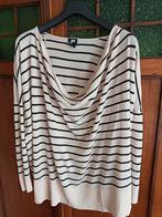 48/50 Mooie top/trui marinelook kleur crème + zwarte streep, H&M, Overige kleuren, Trui of Vest, Nieuw
