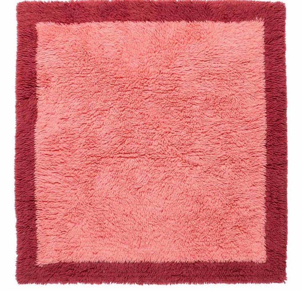 2x Nieuw Wol/Katoen Vloerkleed 150x150 Roze/Rood, Huis en Inrichting, Stoffering | Tapijten en Kleden, 150 tot 200 cm, Vierkant