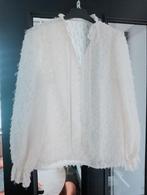 NIEUW: Aparte ecru blouse, semi transparant maat L = S!!, Beige, Nieuw, Ophalen of Verzenden, Maat 36 (S)