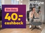 Youfone sim only 40 euro korting OP=OP, Eén persoon, Kortingsbon, Overige typen