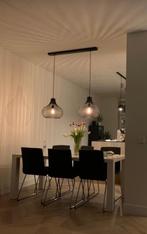 Tafel Hoogglans wit incl 6 stoelen, Huis en Inrichting, Tafels | Eettafels, Ophalen, Gebruikt, 50 tot 100 cm, Vijf personen of meer